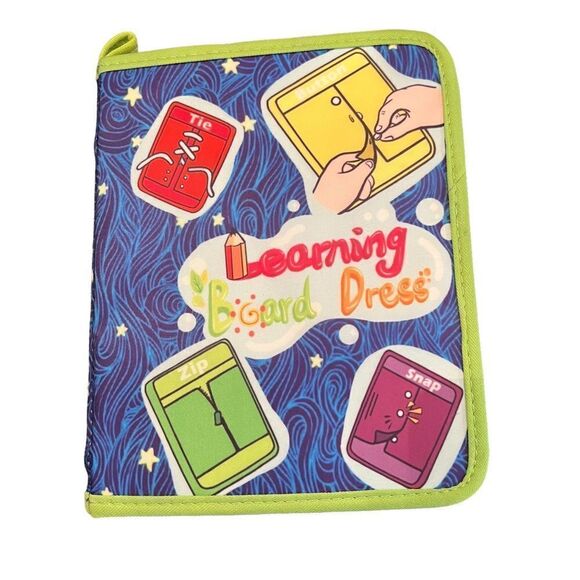 Board Game for Preschool Early Education Button Buckle Zip Snap Lace & Tie - Picture 1 of 5
